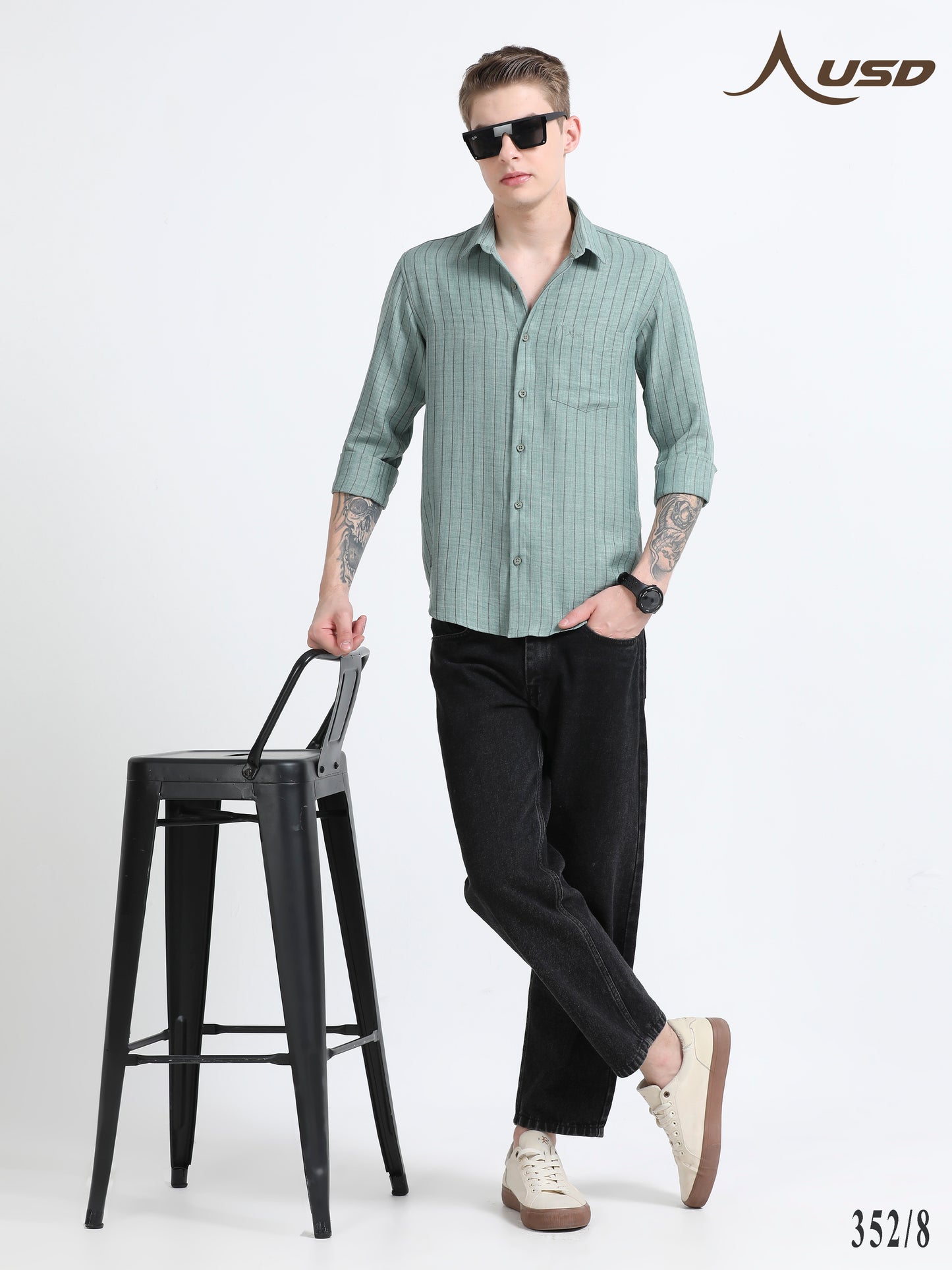 352/8-Stylish Imported Line Strips Shirts