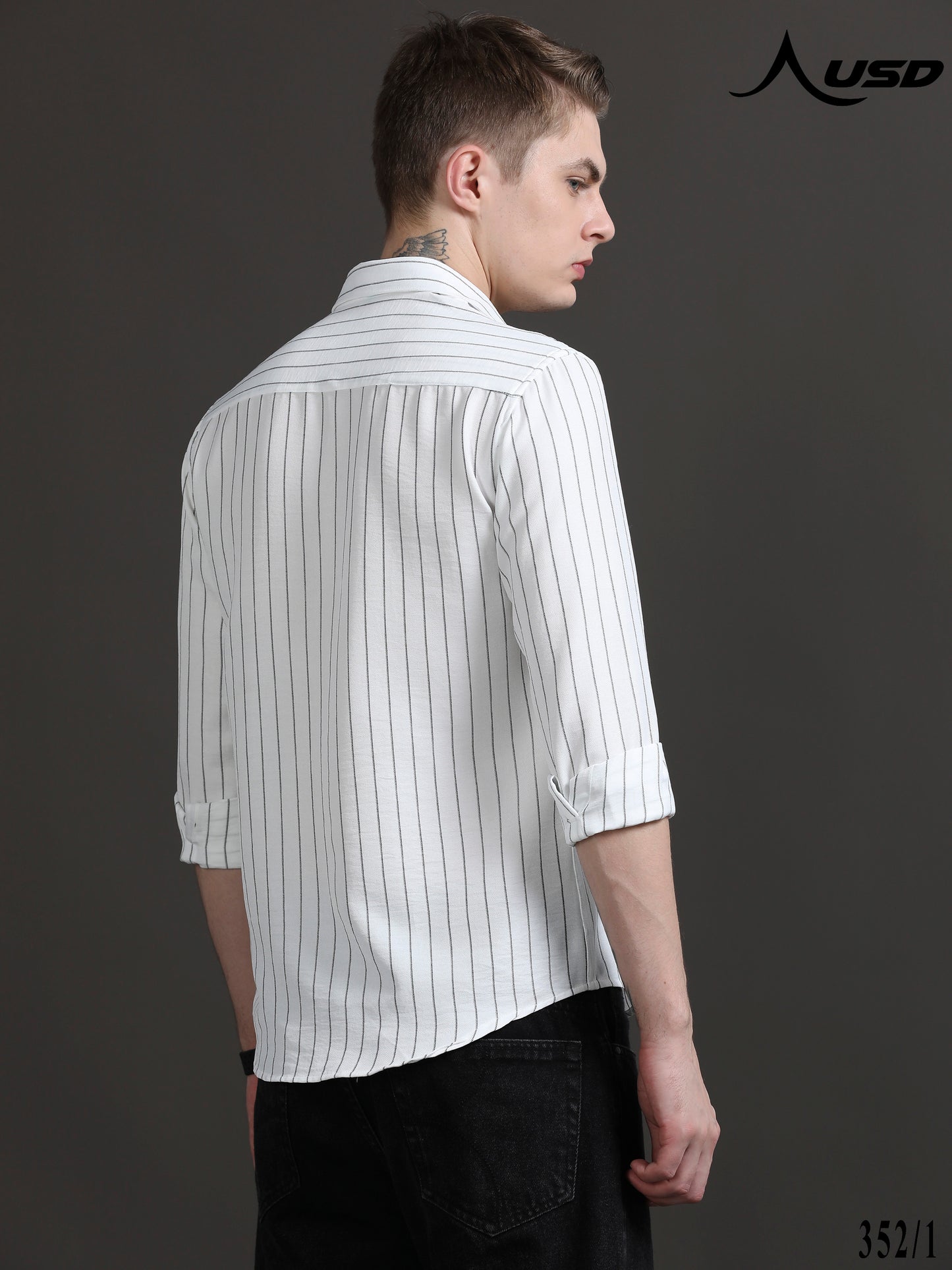 352/1-Stylish Imported Line Strips Shirts