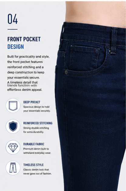 Men's Premium Denim Jeans Ankle Fit - 364/2