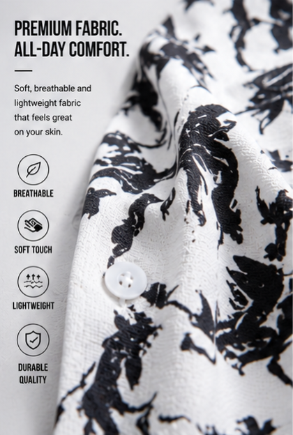 Premium Rayon Digital Print Shirt - 386/4