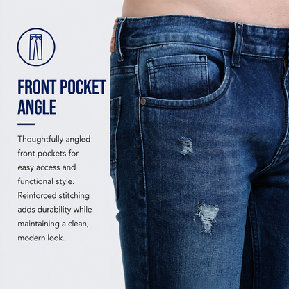 Torn Men's Premium Denim Jeans Ankle Fit - 358/3