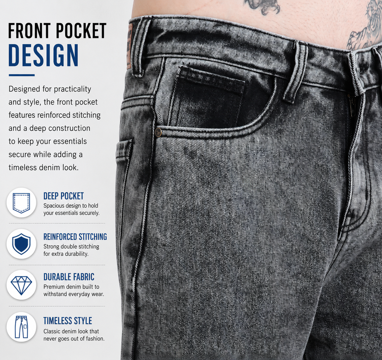 Classic MOM Fit Jeans - Comfort With Style - 383/4