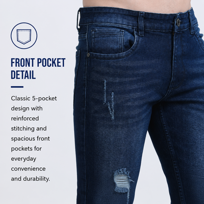 Torn Men's Premium Denim Jeans Ankle Fit - 358/1