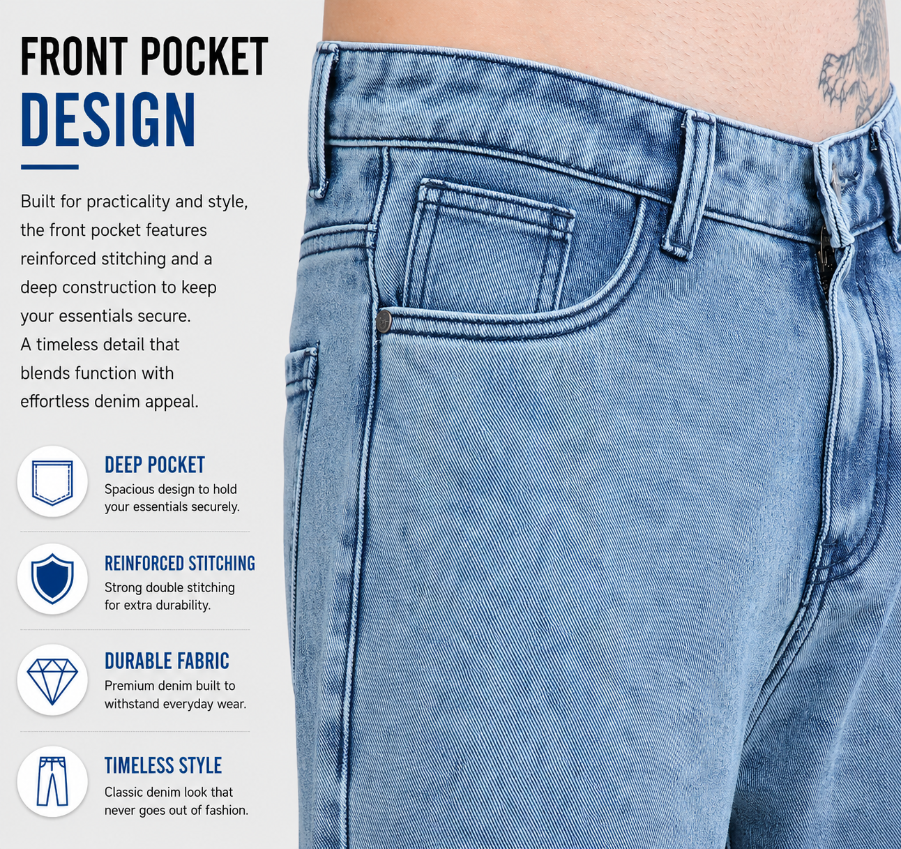Classic MOM Fit Jeans - Comfort With Style -383/1
