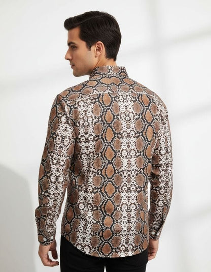 Premium Printed Satin Shirts - 377/4