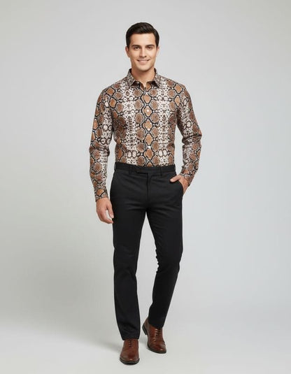 Premium Printed Satin Shirts - 377/4