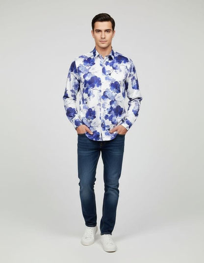 Premium Printed Satin Shirts - 376/2