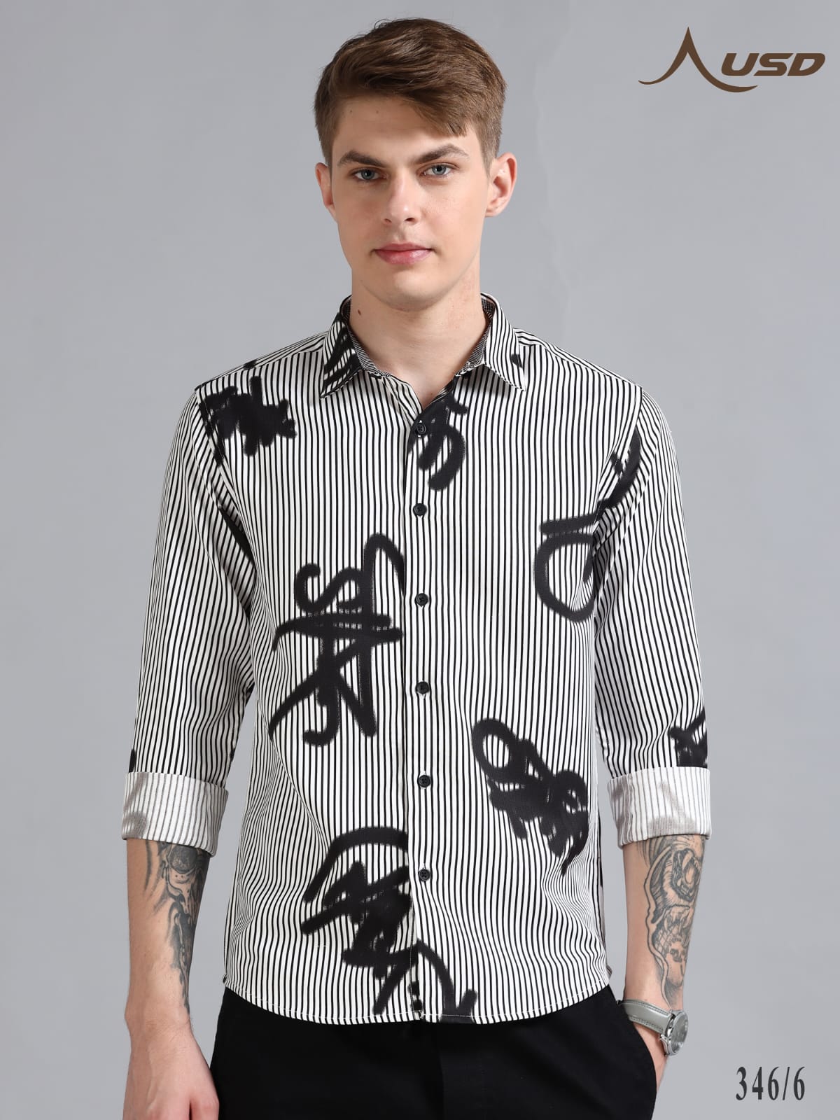 346/6-IMP Printed Party wear shirts