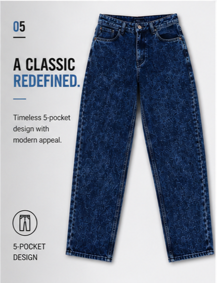 Classic MOM Fit Jeans - Comfort With Style - 383/2