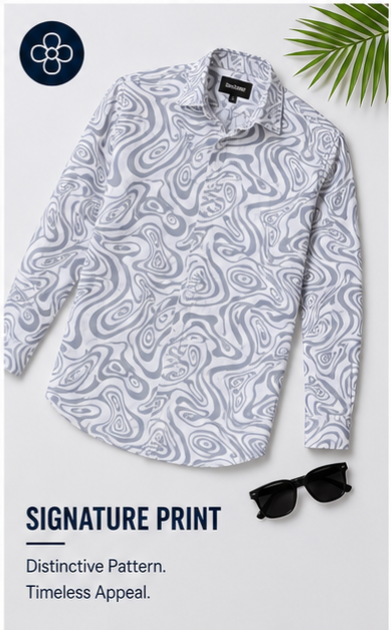Premium Oxford Digital Printed Shirts-389/7