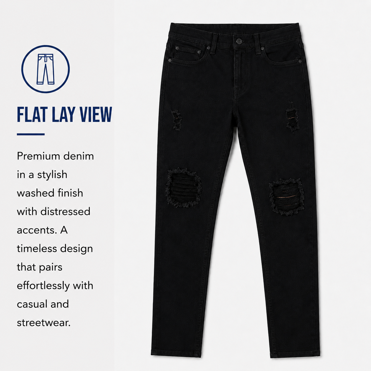 Torn Men's Premium Denim Jeans Ankle Fit - 358/5