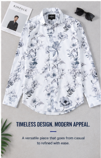 Premium Rayon Digital Print Shirt - 386/8