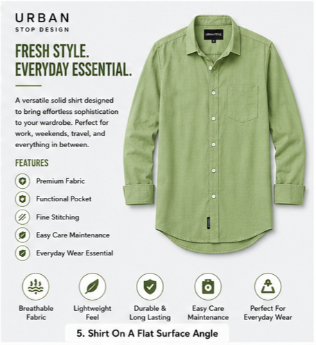 Shirt for men Premium Cotton Slab Casual Shirt - Full Sleeve USD-407/10