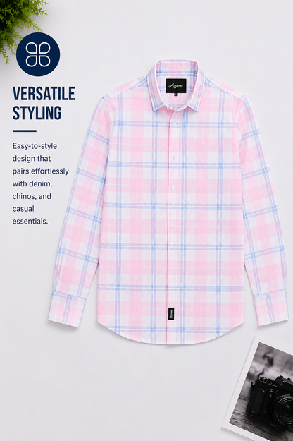 Twill Cotton Printed Chex Shirts - 339/9