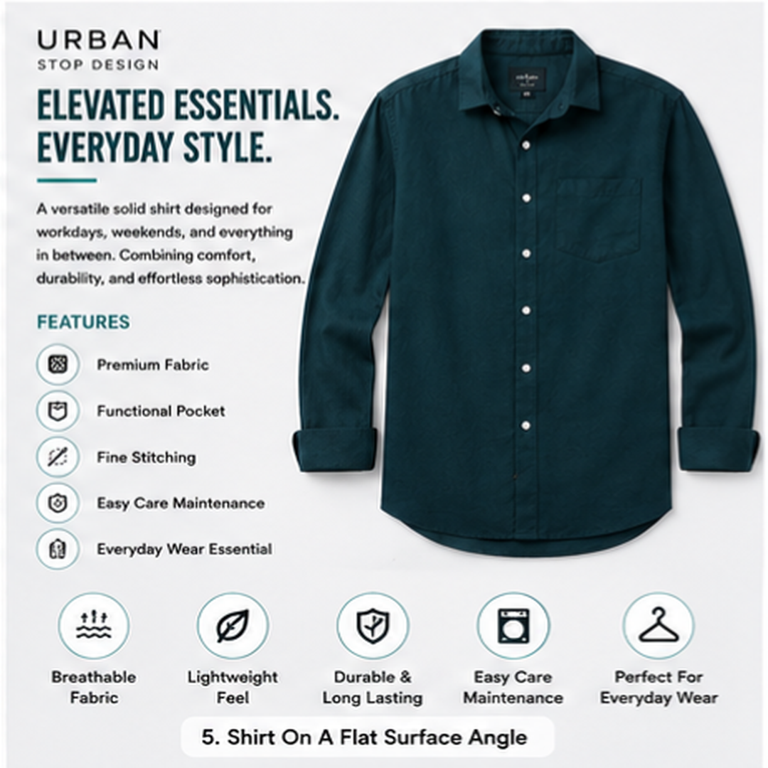 Shirt for men Premium Cotton Slab Casual Shirt - Full Sleeve USD-407/6