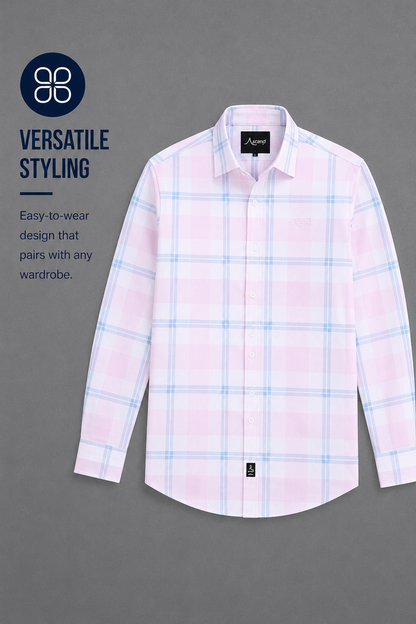 Twill Cotton Printed Chex Shirts - 339/8