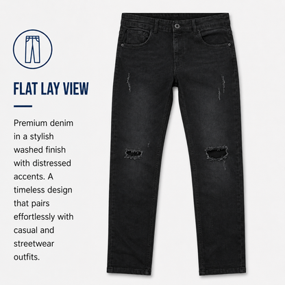 Torn Men's Premium Denim Jeans Ankle Fit - 358/4