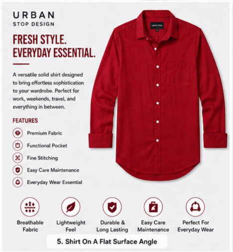 Shirt for men Premium Cotton Slab Casual Shirt - Full Sleeve USD-407/9