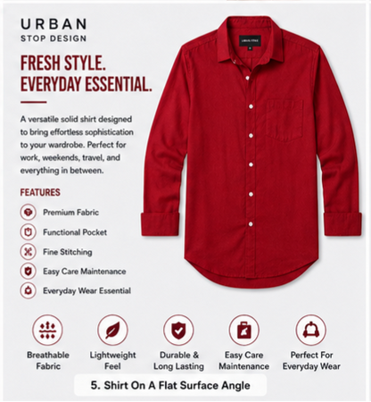 Shirt for men Premium Cotton Slab Casual Shirt - Full Sleeve USD-407/9