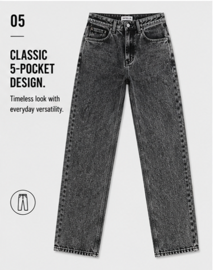 Classic MOM Fit Jeans - Comfort With Style - 383/4