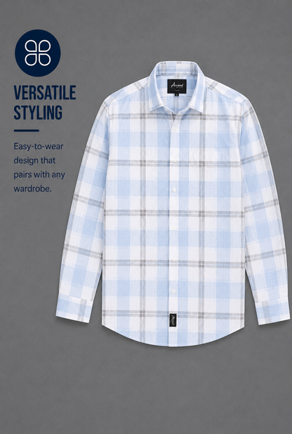 Twill Cotton Printed Chex Shirts - 339/7