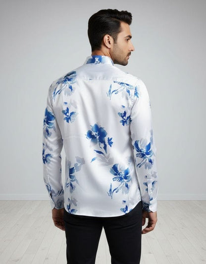 Premium Printed Satin Shirts - 376/7