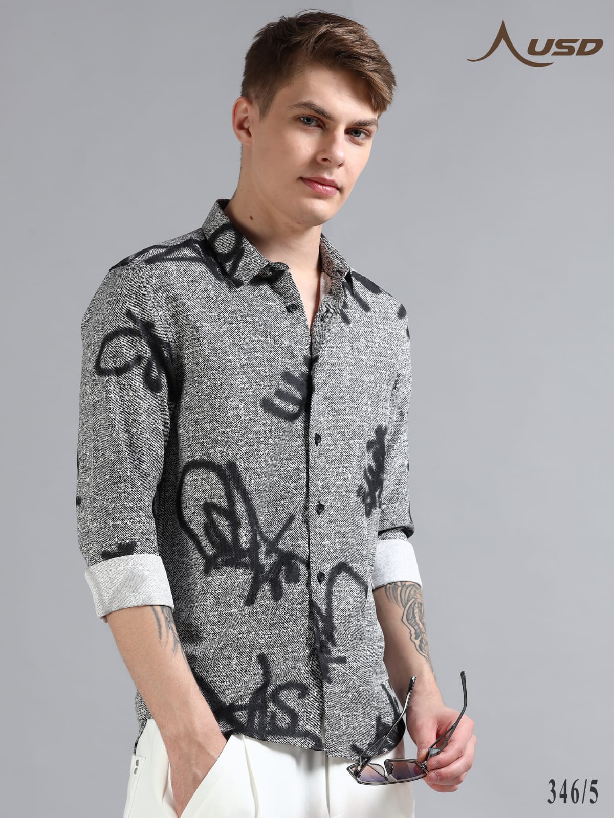 346/5-IMP Printed Party wear shirts