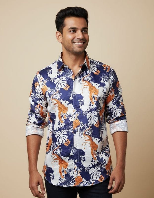 Premium Printed Satin Shirts - 376/6