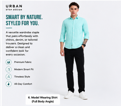 Shirt for men Premium Cotton Slab Casual Shirt - Full Sleeve USD-407/7