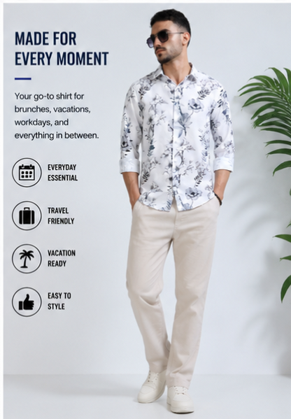 Premium Rayon Digital Print Shirt - 386/8