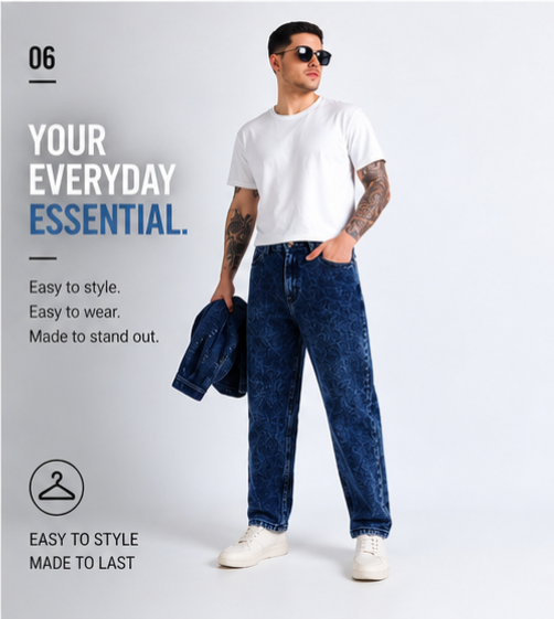 Classic MOM Fit Jeans - Comfort With Style - 383/2