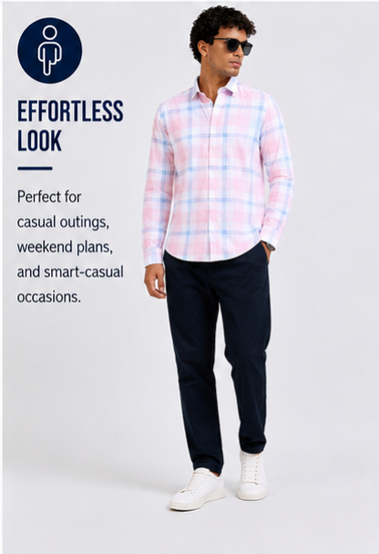 Twill Cotton Printed Chex Shirts - 339/9