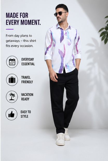 Premium Rayon Digital Print Shirt - 386/6