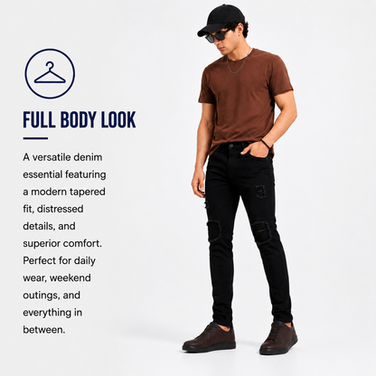 Torn Men's Premium Denim Jeans Ankle Fit - 358/5