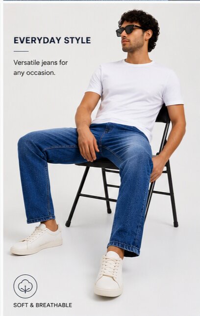Trendy Baggy Fit Jeans - Comfort With Style - 411/1