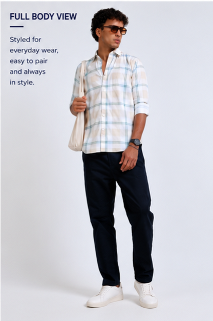 Twill Cotton Printed Chex Shirts - 339/5