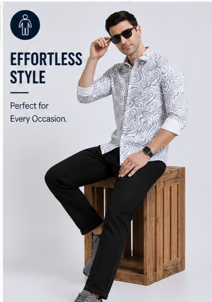 Premium Oxford Digital Printed Shirts-389/7