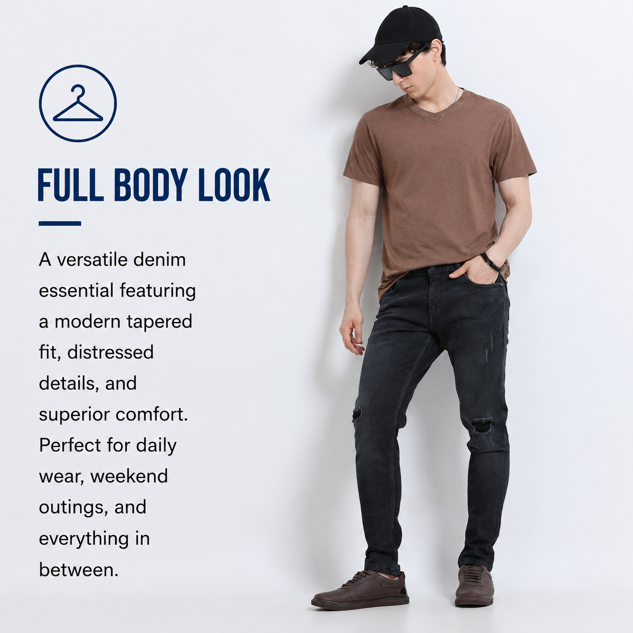 Torn Men's Premium Denim Jeans Ankle Fit - 358/4