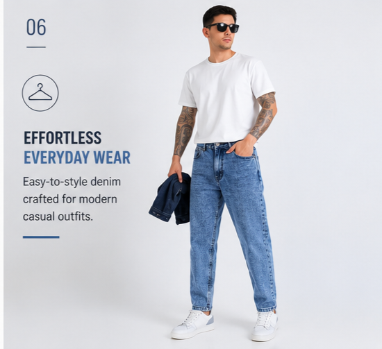 Classic MOM Fit Jeans - Comfort With Style -383/1