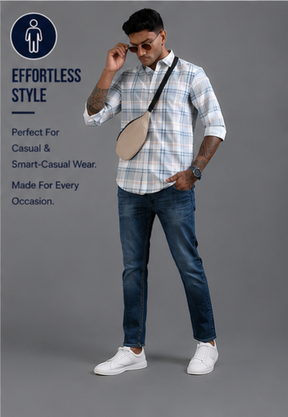 Twill Cotton Printed Chex Shirts - 339/4