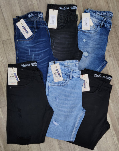 358/5-Torn Men's Premium Denim Jeans Ankle Fit