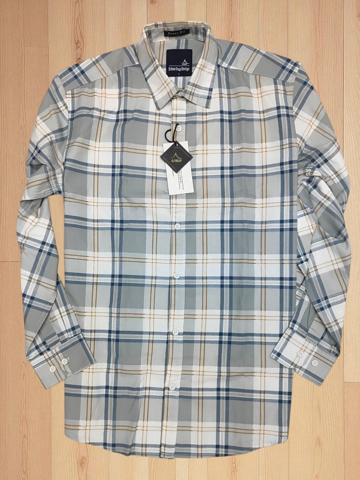 339/4-Twill Cotton Printed Chex Shirts