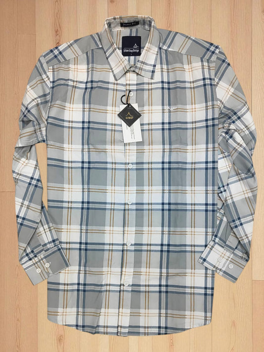 339/4-Twill Cotton Printed Chex Shirts