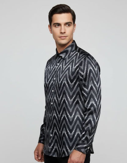 Premium Printed Satin Shirts - 377/9