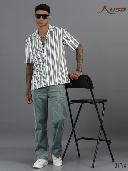 347/4-Cuban Collared Shirts Half Shirt!