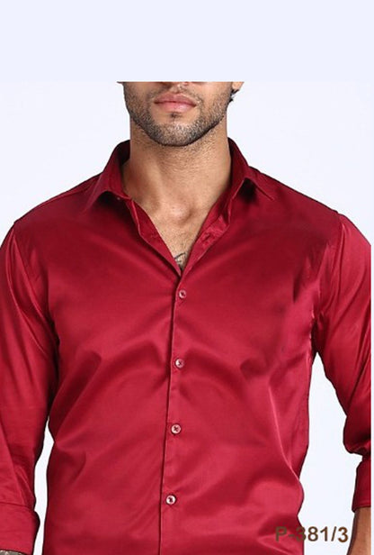 USD Premium Satin Lycra Party Wear Shirts-P-381/3