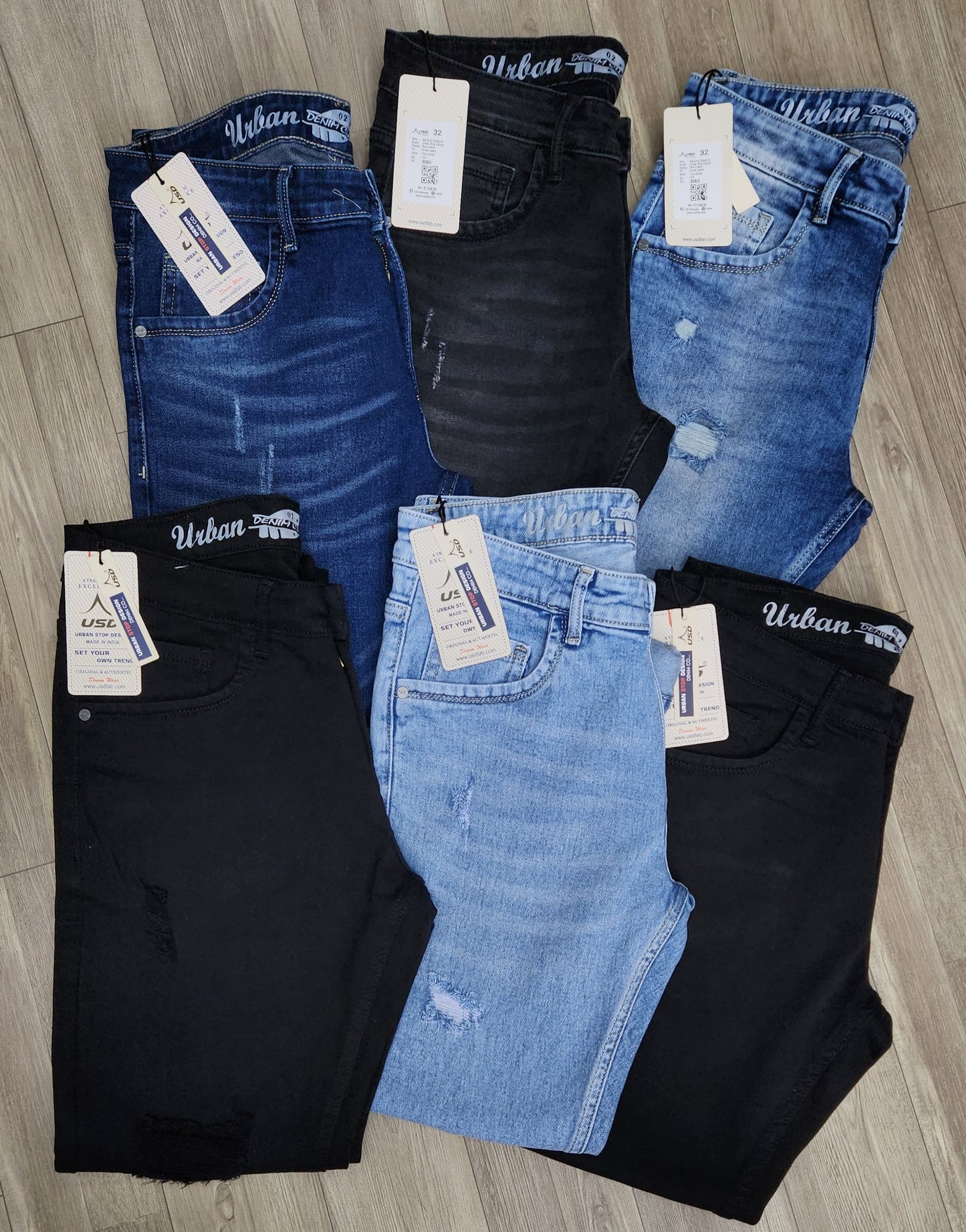 358/4-Men's Premium Denim Jeans Ankle Fit