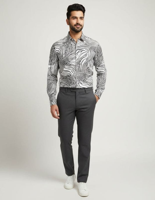 Premium Printed Satin Shirts - 376/9