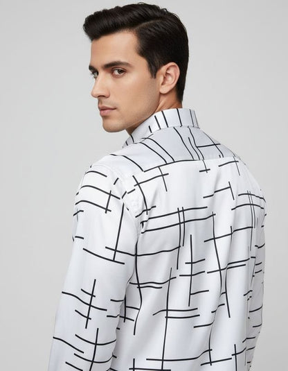 Premium Printed Satin Shirts - 377/3