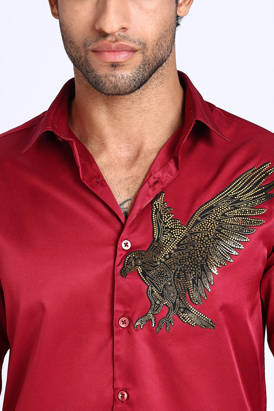 381/3-Eagle Stone Designer Full Shirts